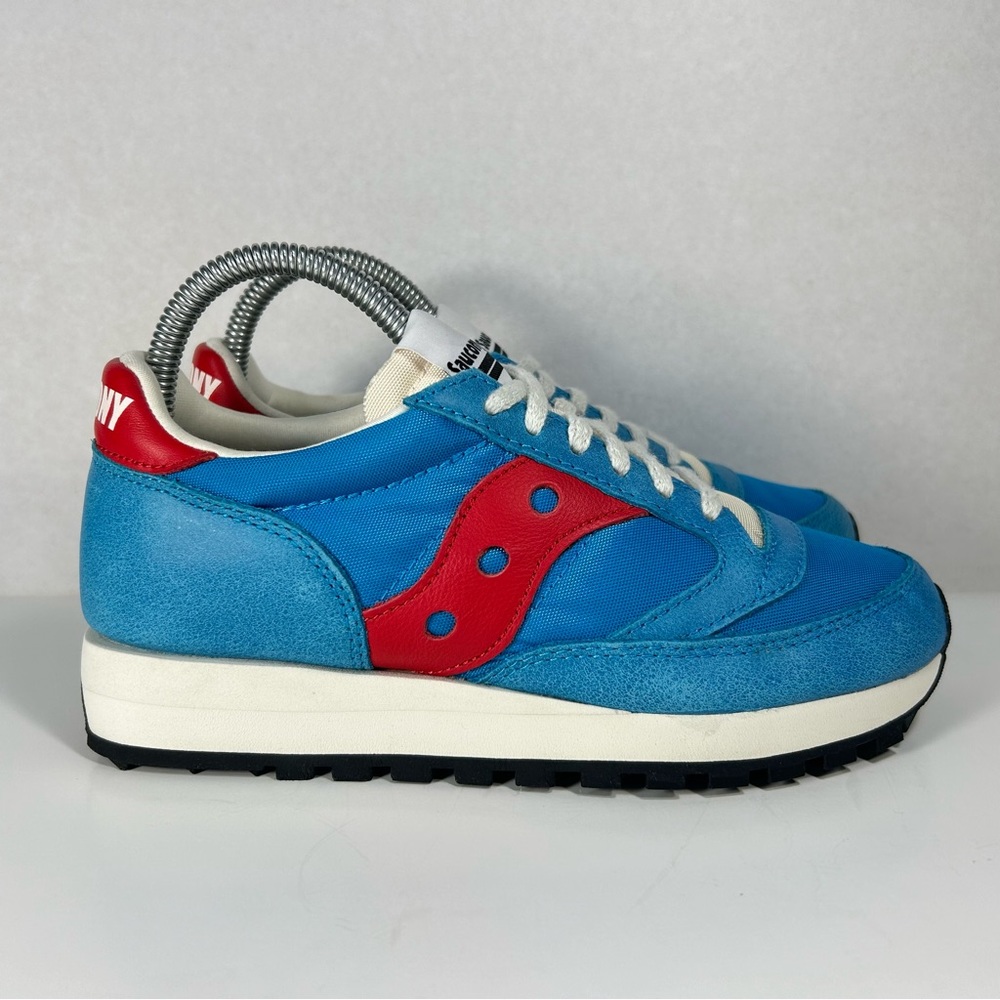 Saucony Jazz 81 Blue/Red Suede Classic Retro Tennis Shoes Sneaker; Women’s 7 EUC
